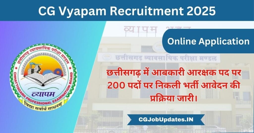 CG Vyapam Recruitment 2025